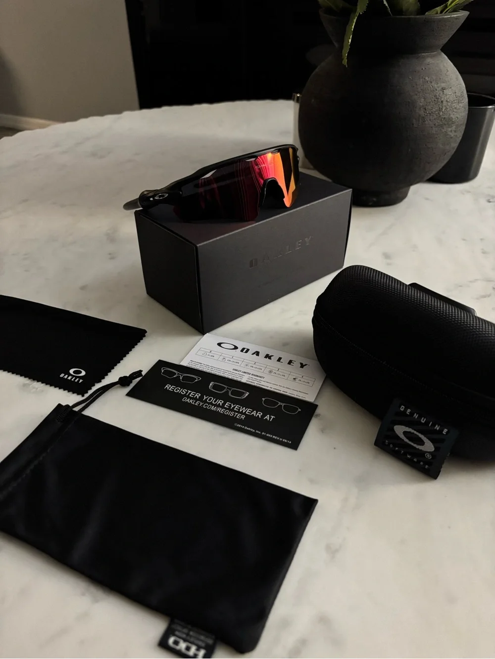 Oakley Radar Path Sunglasses Black Frame with Ruby-Orange Prizm Lens